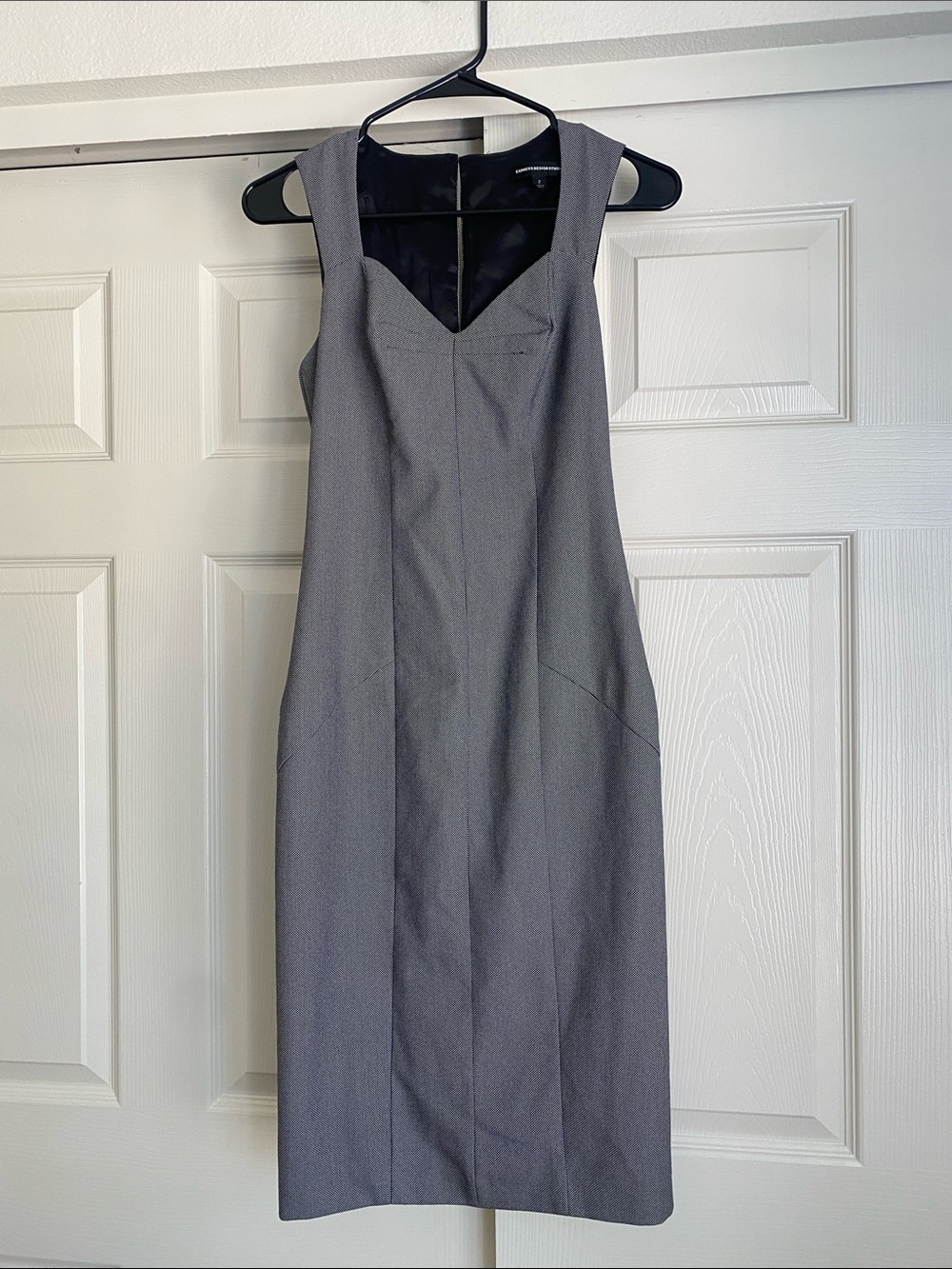 🌼 Express Gray Midi Sheath Dress Rockabilly style Dress Curve Hugging